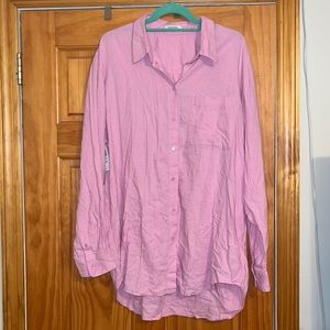 Aritiza Linen Button-up Blouse